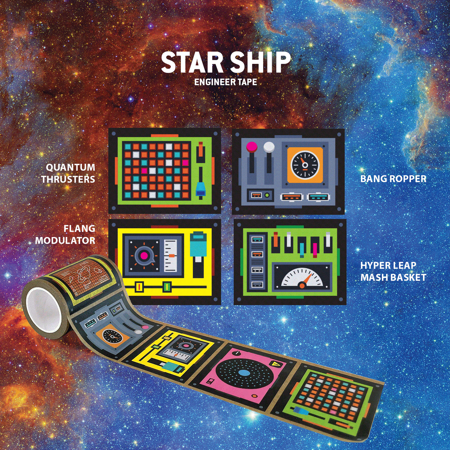 Star Ship Engineer Washi Tape